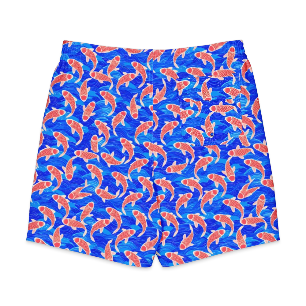 Cobalt Current on Men's Board Shorts — Back