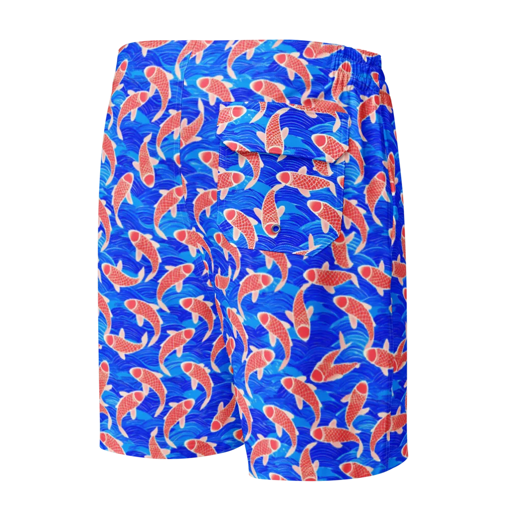 Cobalt Current on Men's Board Shorts — Back