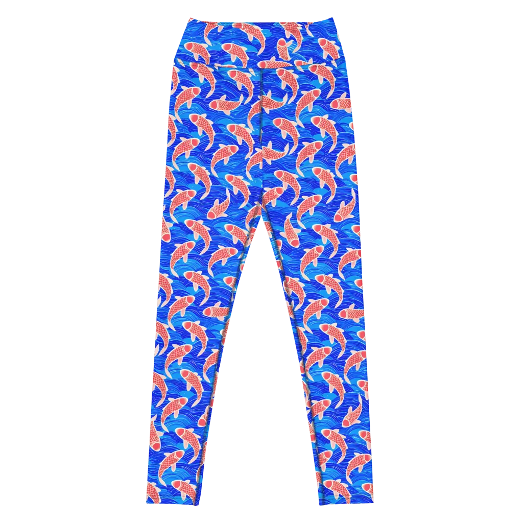 Cobalt Current on Yoga Leggings — Front