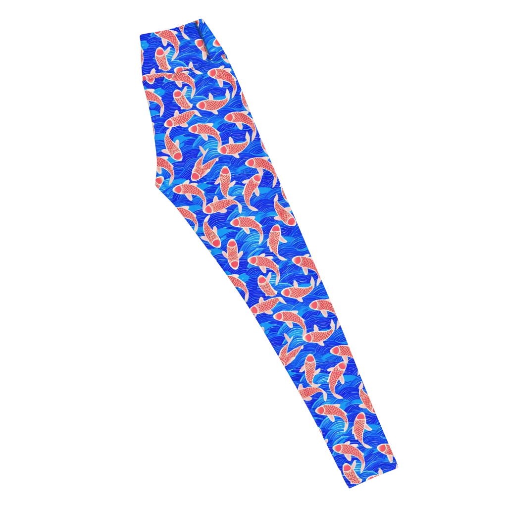 Cobalt Current on Yoga Leggings — Right