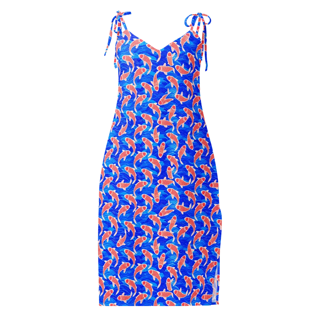 Cobalt Current on Slip Dress — Front
