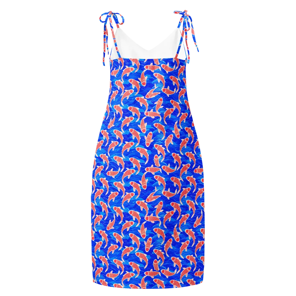 Cobalt Current on Slip Dress — Back