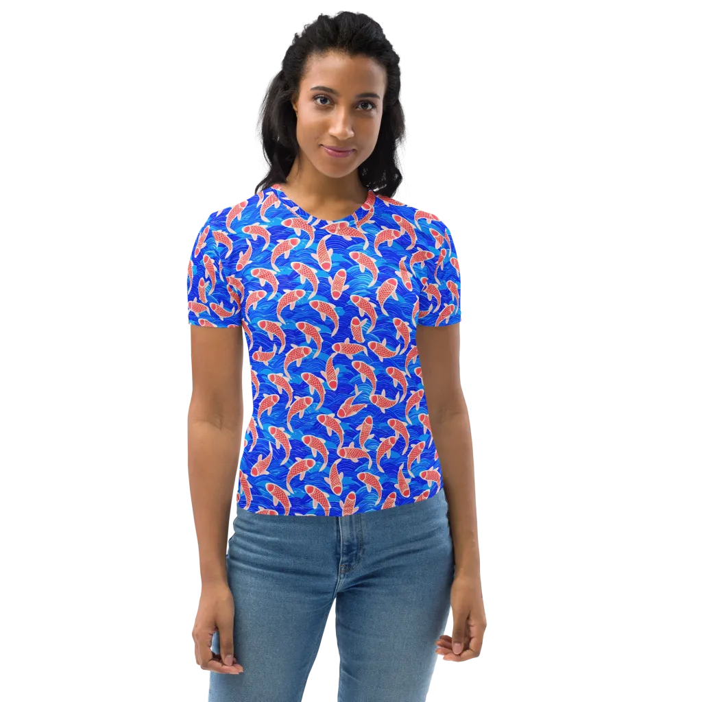 Cobalt Current on Women's Crew Neck T-Shirt — Front