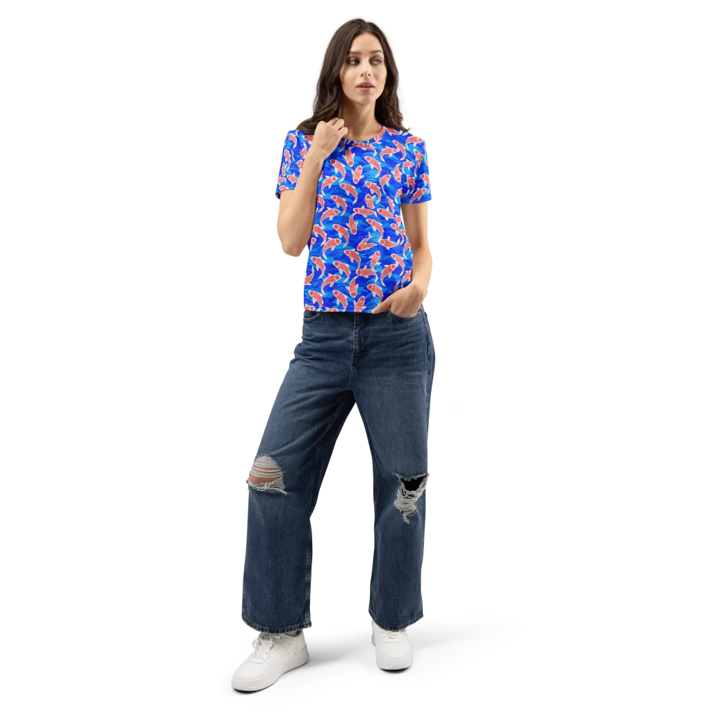 Cobalt Current on Women's Crew Neck T-Shirt — Front
