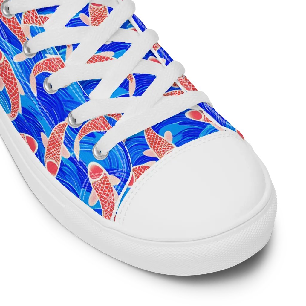 Cobalt Current on Women's High Top Canvas Shoes — Product details