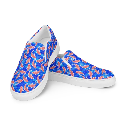 Cobalt Current on a Men's Slip-On Canvas Shoes