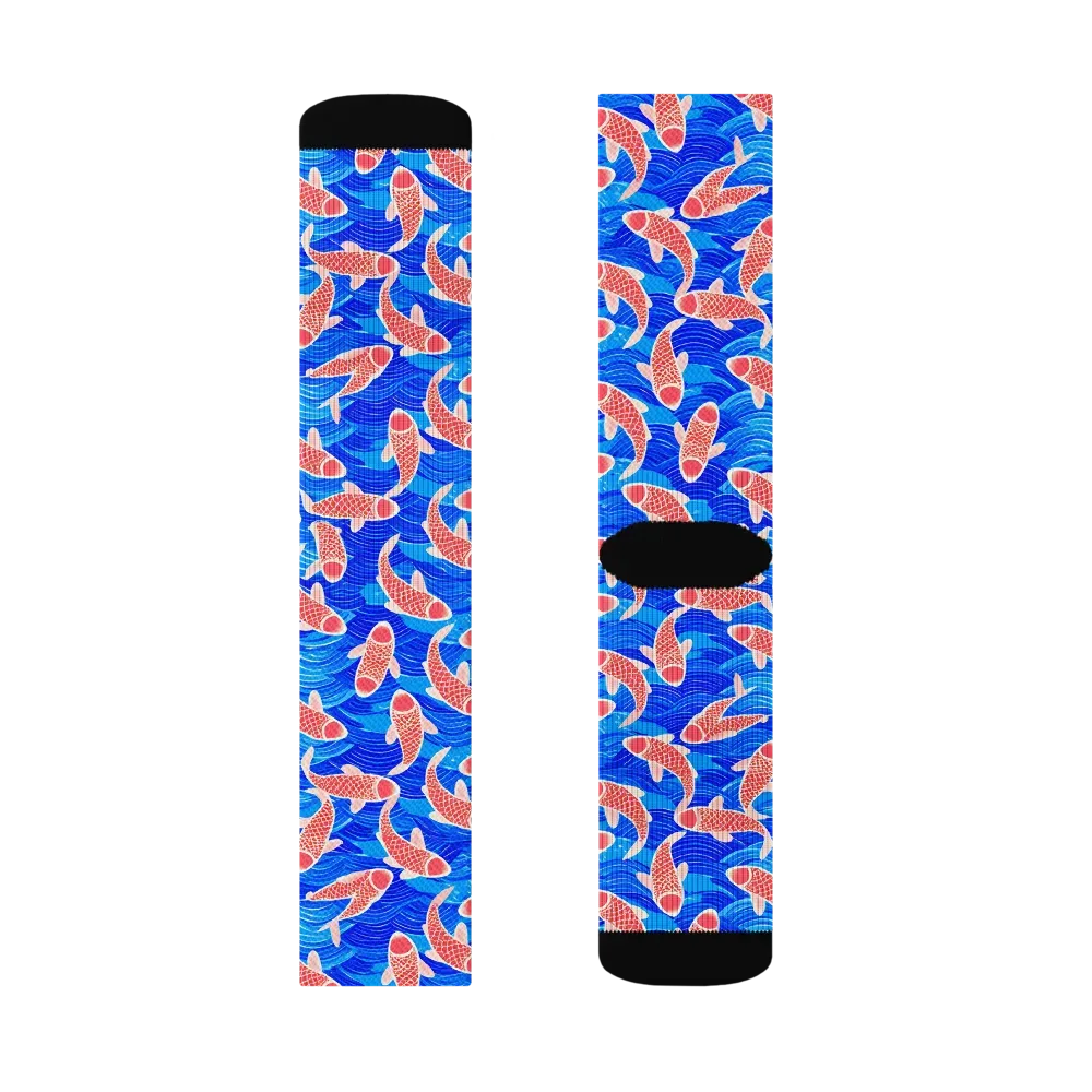 Cobalt Current on Socks — Right Sock