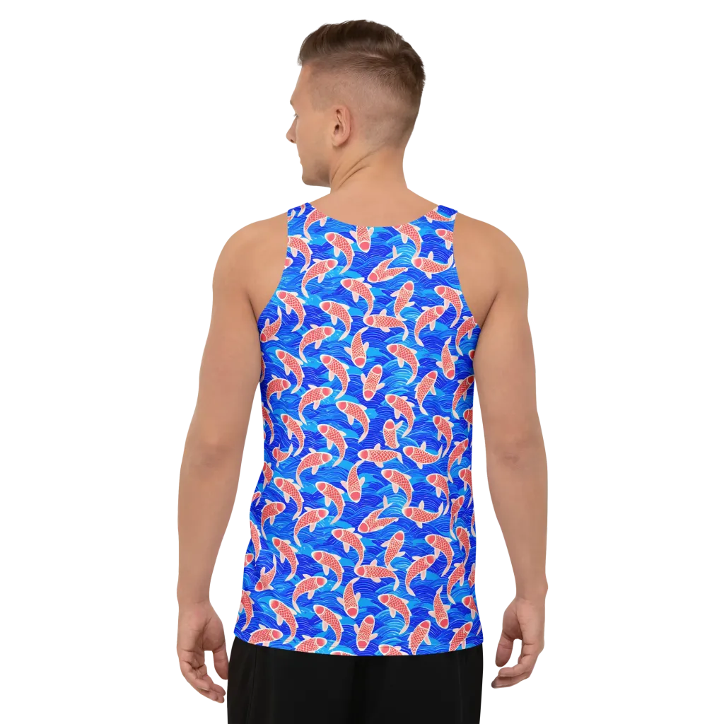 Cobalt Current on Men's Tank Top — Back