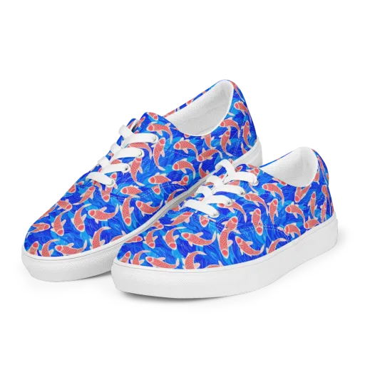 Cobalt Current on a Men's Lace-Up Canvas Shoes