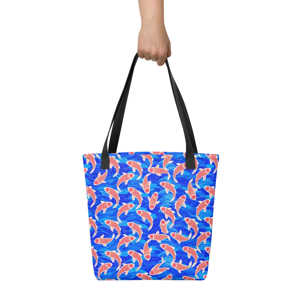 Cobalt Current on Tote Bag — Front