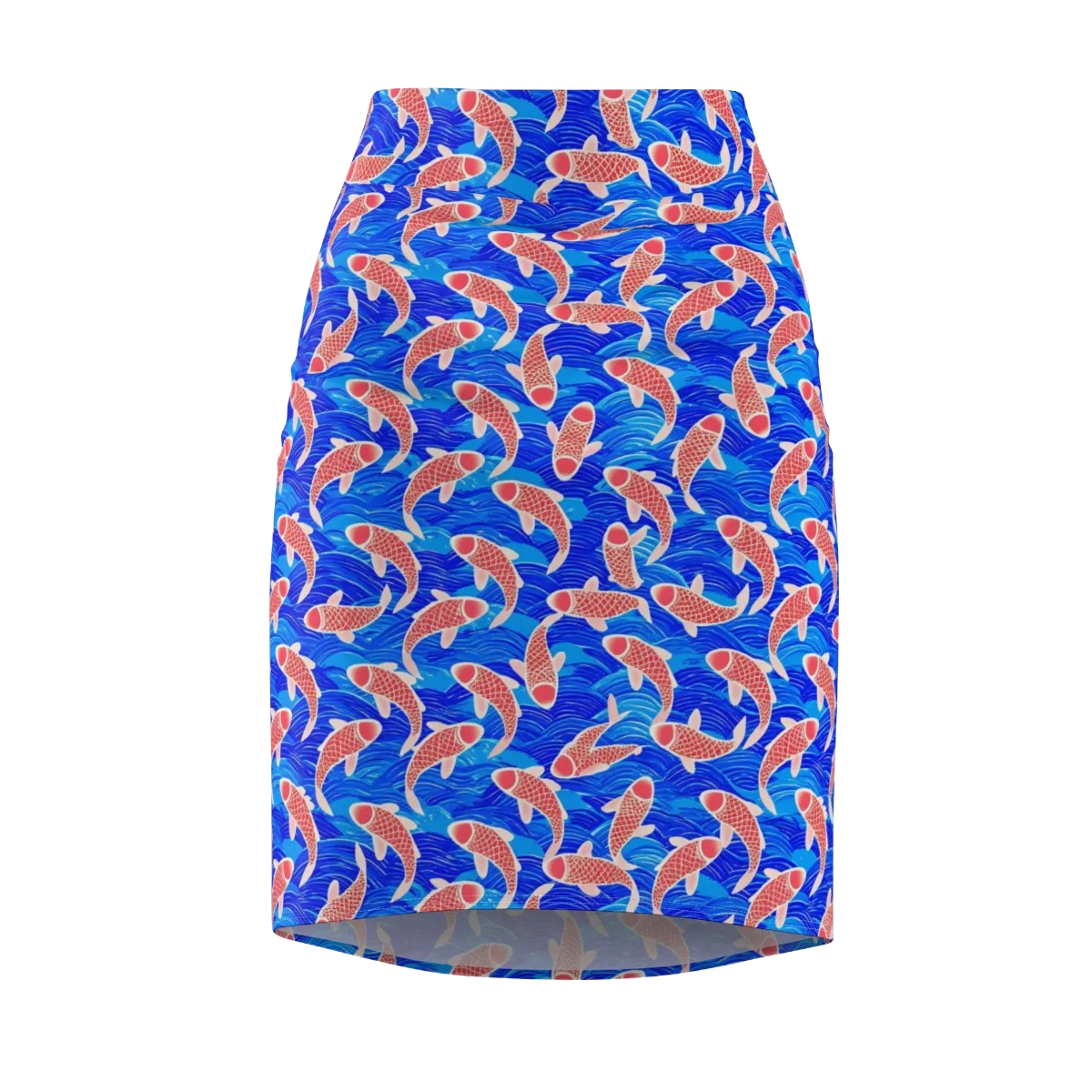 Cobalt Current on Pencil Skirt — Front