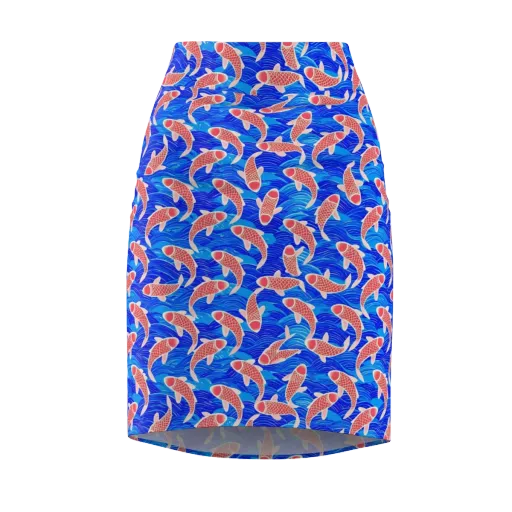 Cobalt Current on a Pencil Skirt