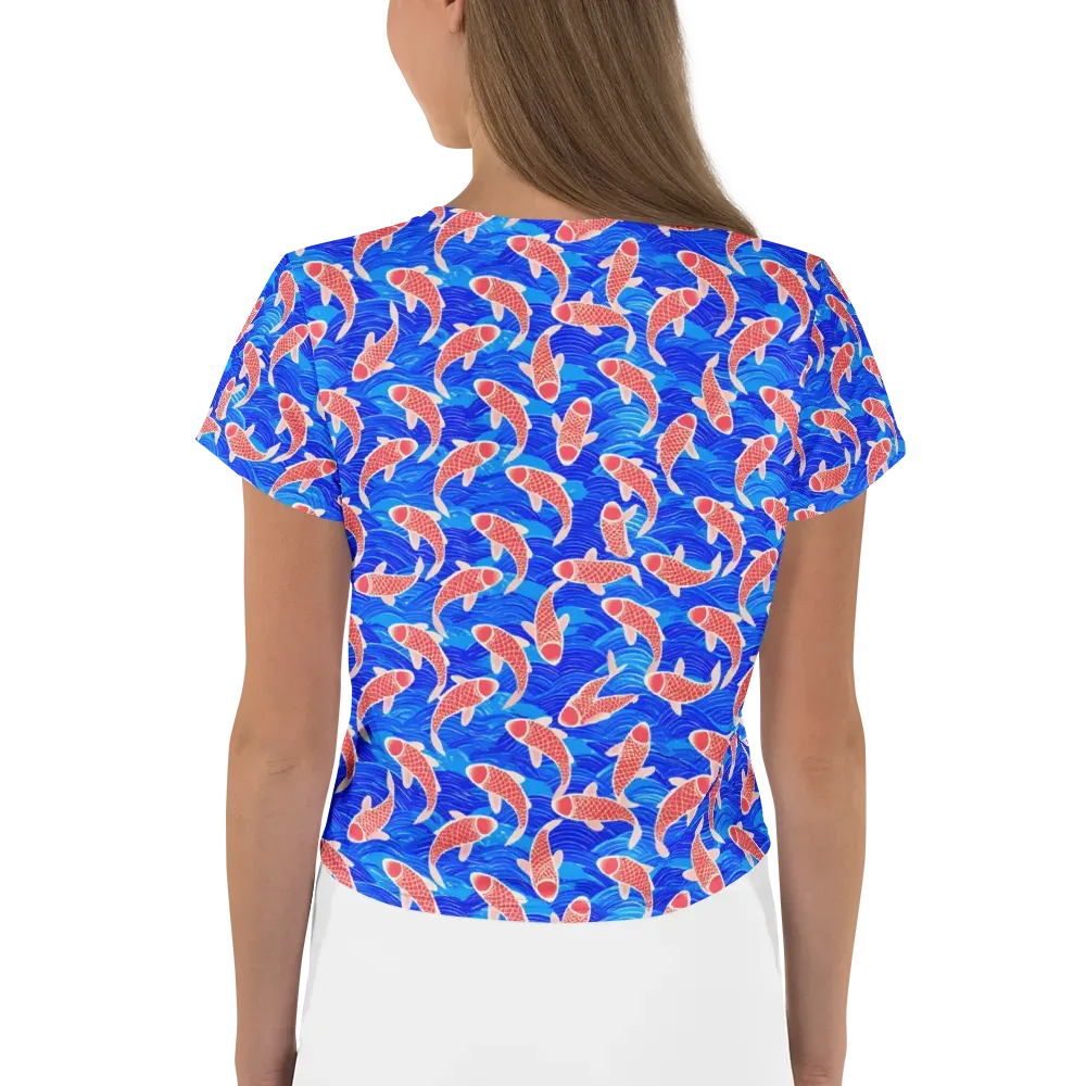 Cobalt Current on Crop Tee — Back