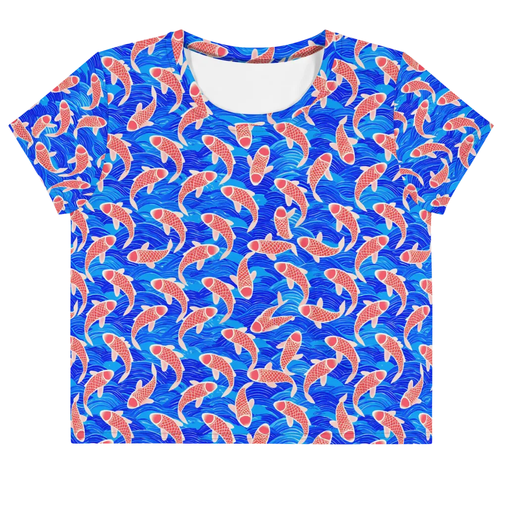 Cobalt Current on Crop Tee — Front