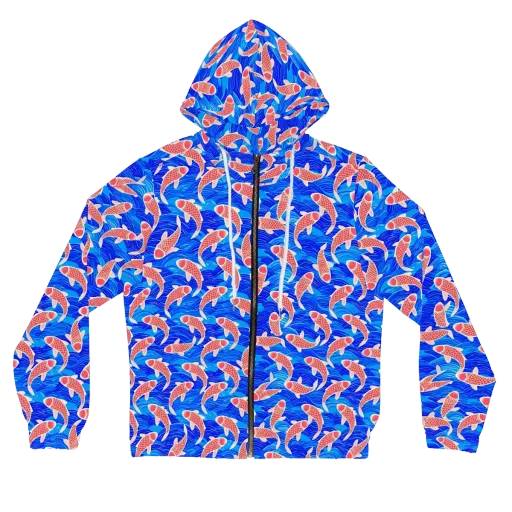 Cobalt Current on a Women's Full-Zip Hoodie