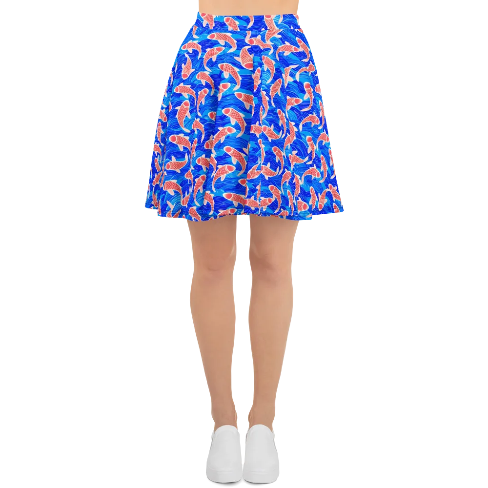 Cobalt Current on Skater Skirt — Front