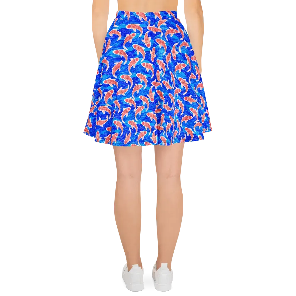 Cobalt Current on Skater Skirt — Back