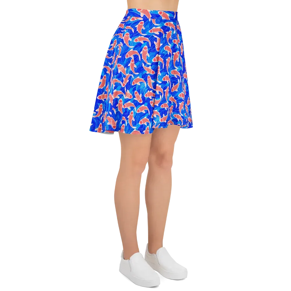Cobalt Current on Skater Skirt — Right