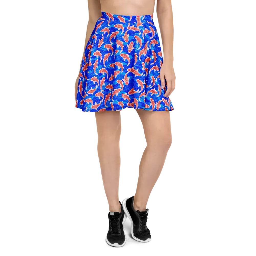 Cobalt Current on Skater Skirt — Front