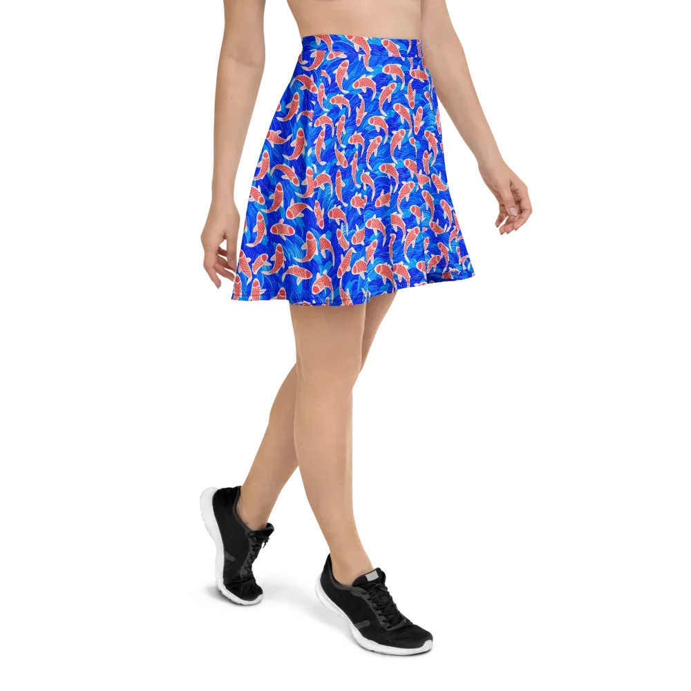 Cobalt Current on Skater Skirt — Right