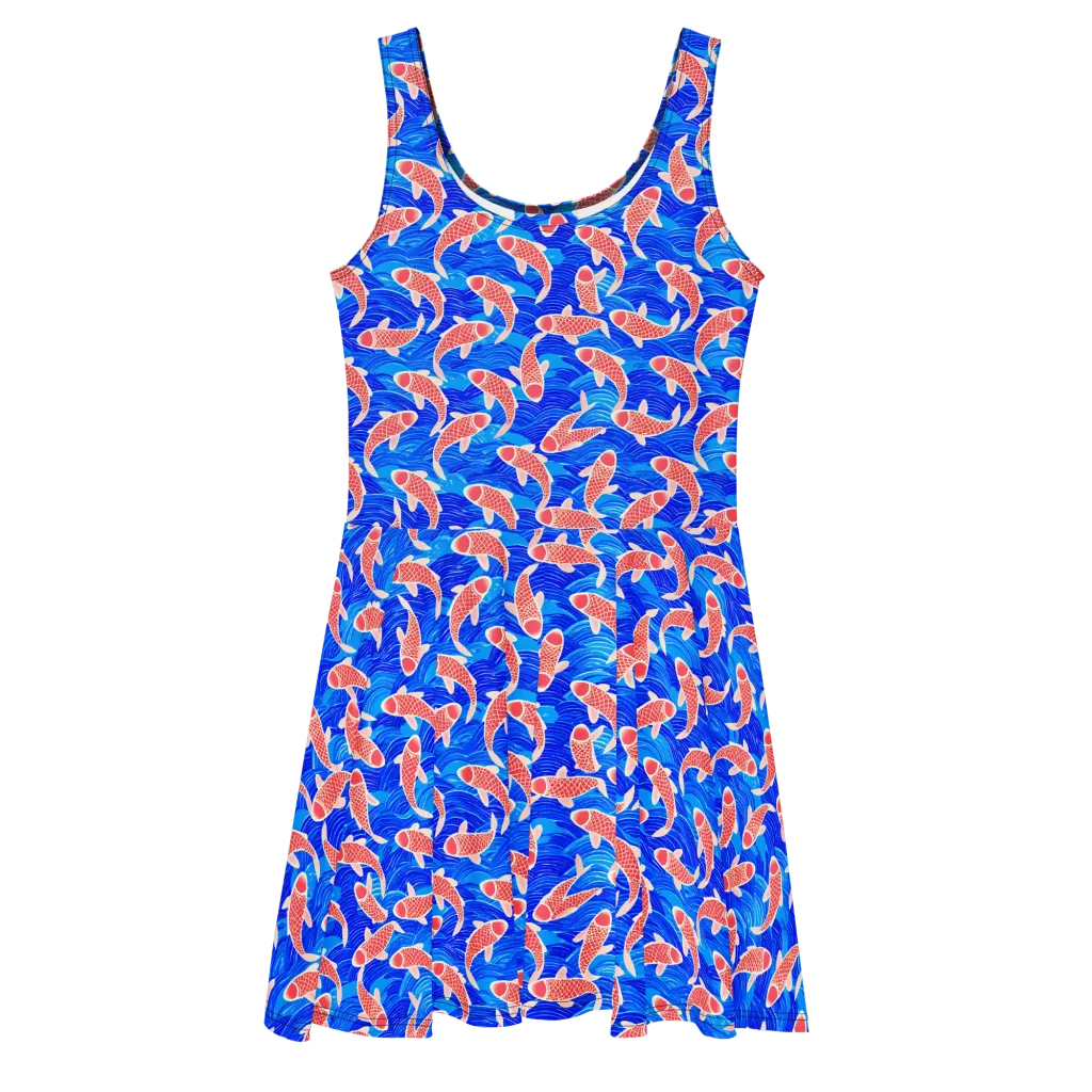 Cobalt Current on Skater Dress — Front