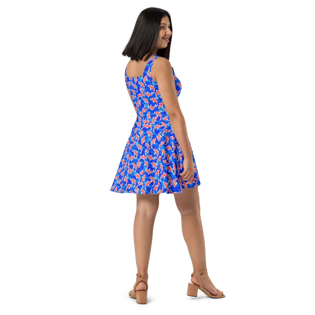 Cobalt Current on Skater Dress — Right