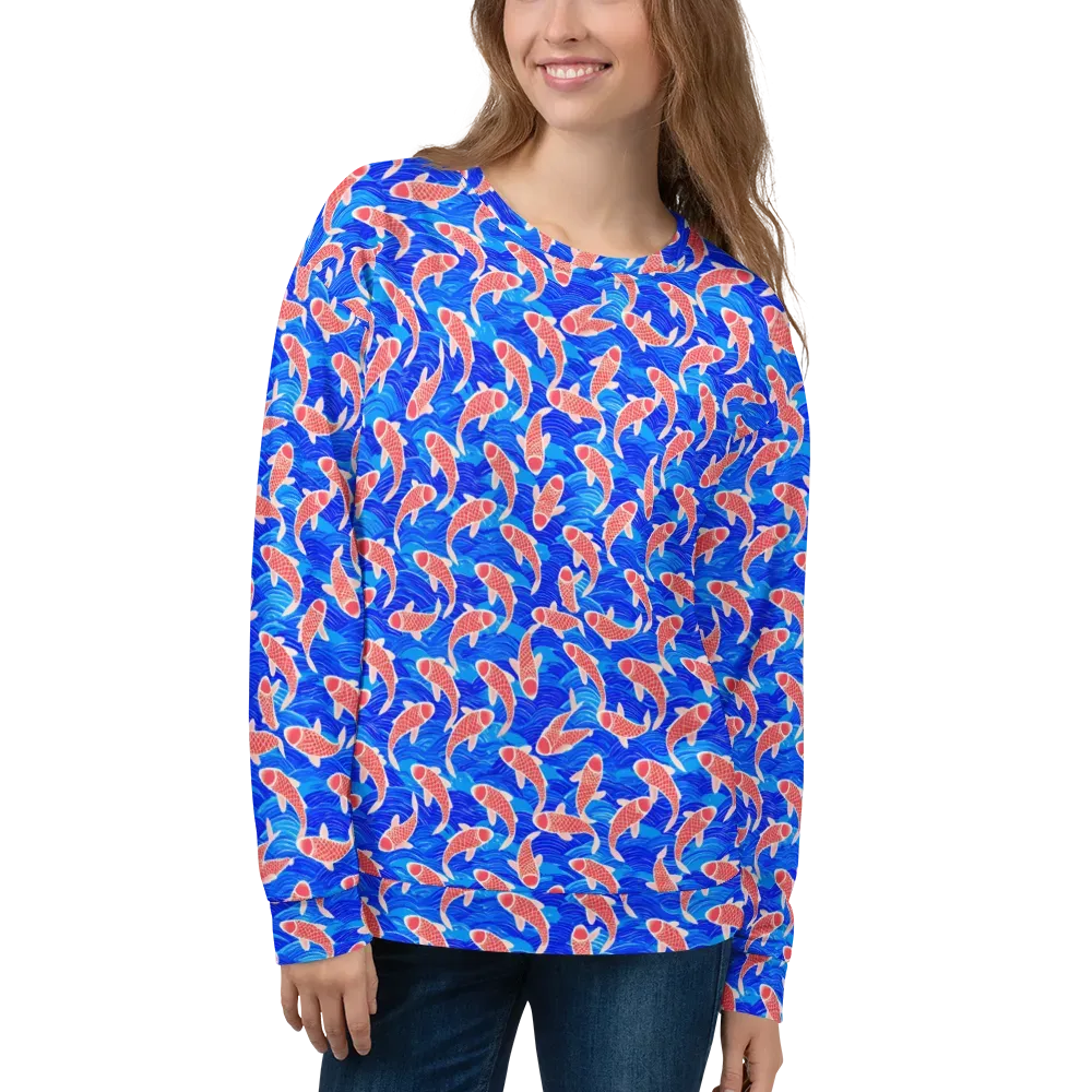 Cobalt Current on Sweatshirt — Front