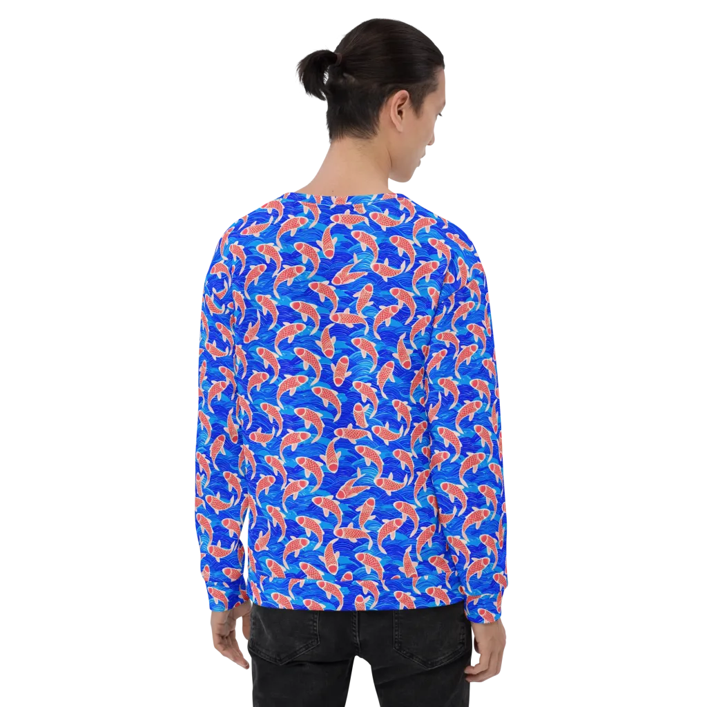 Cobalt Current on Sweatshirt — Back