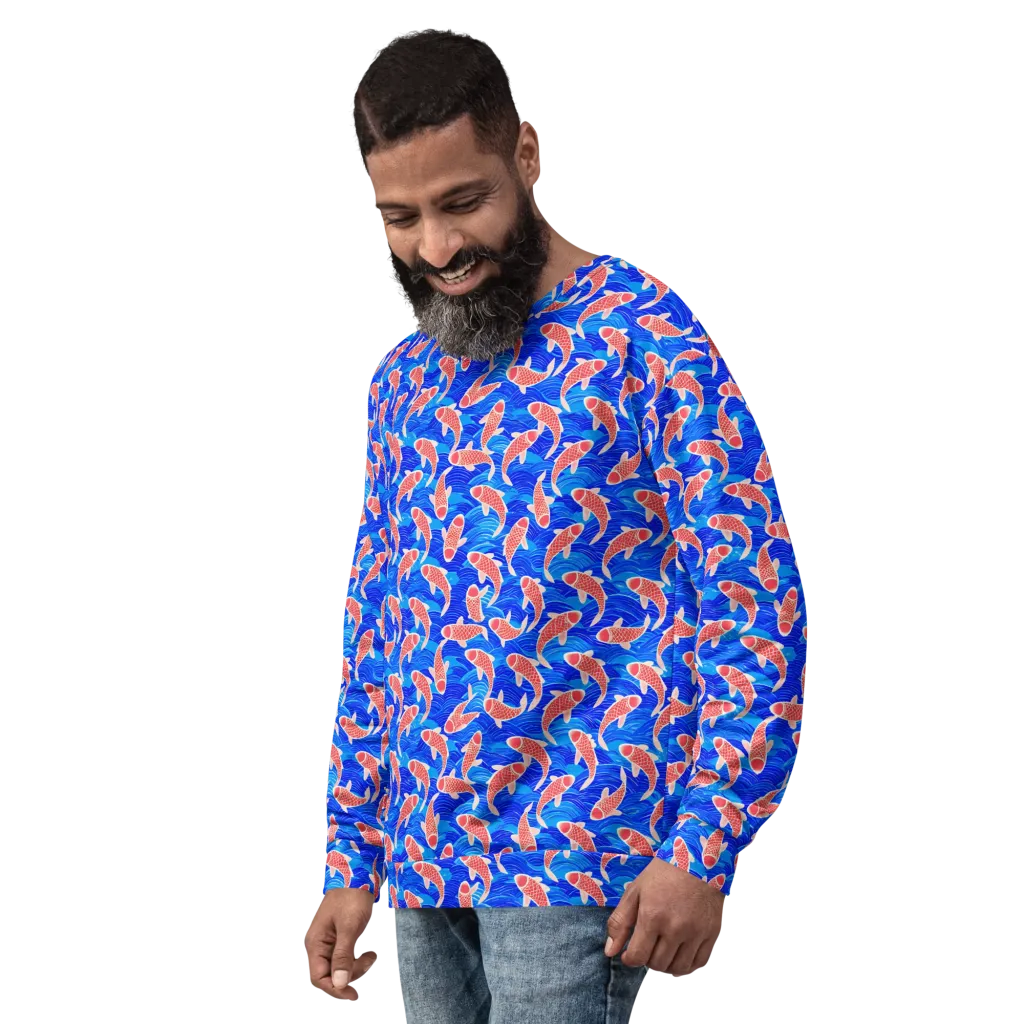 Cobalt Current on Sweatshirt — Left Front