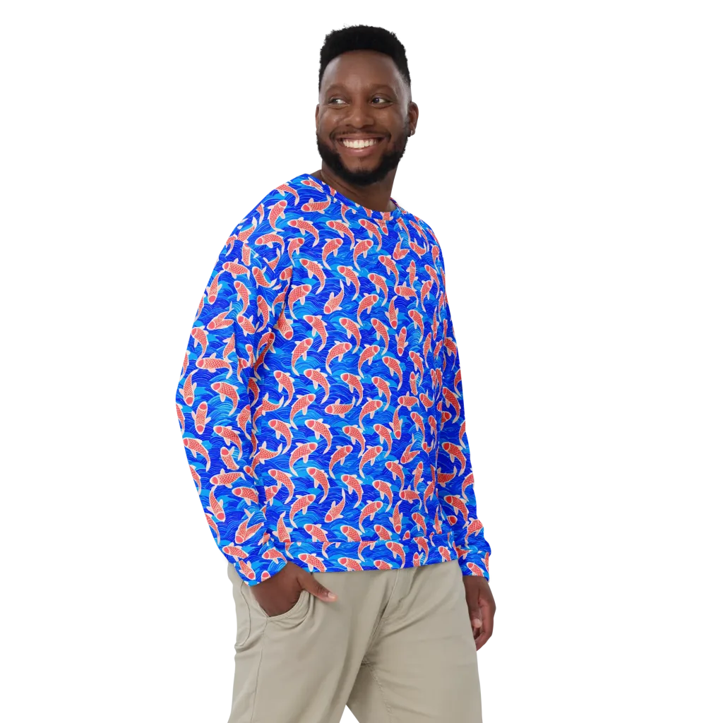 Cobalt Current on Sweatshirt — Front
