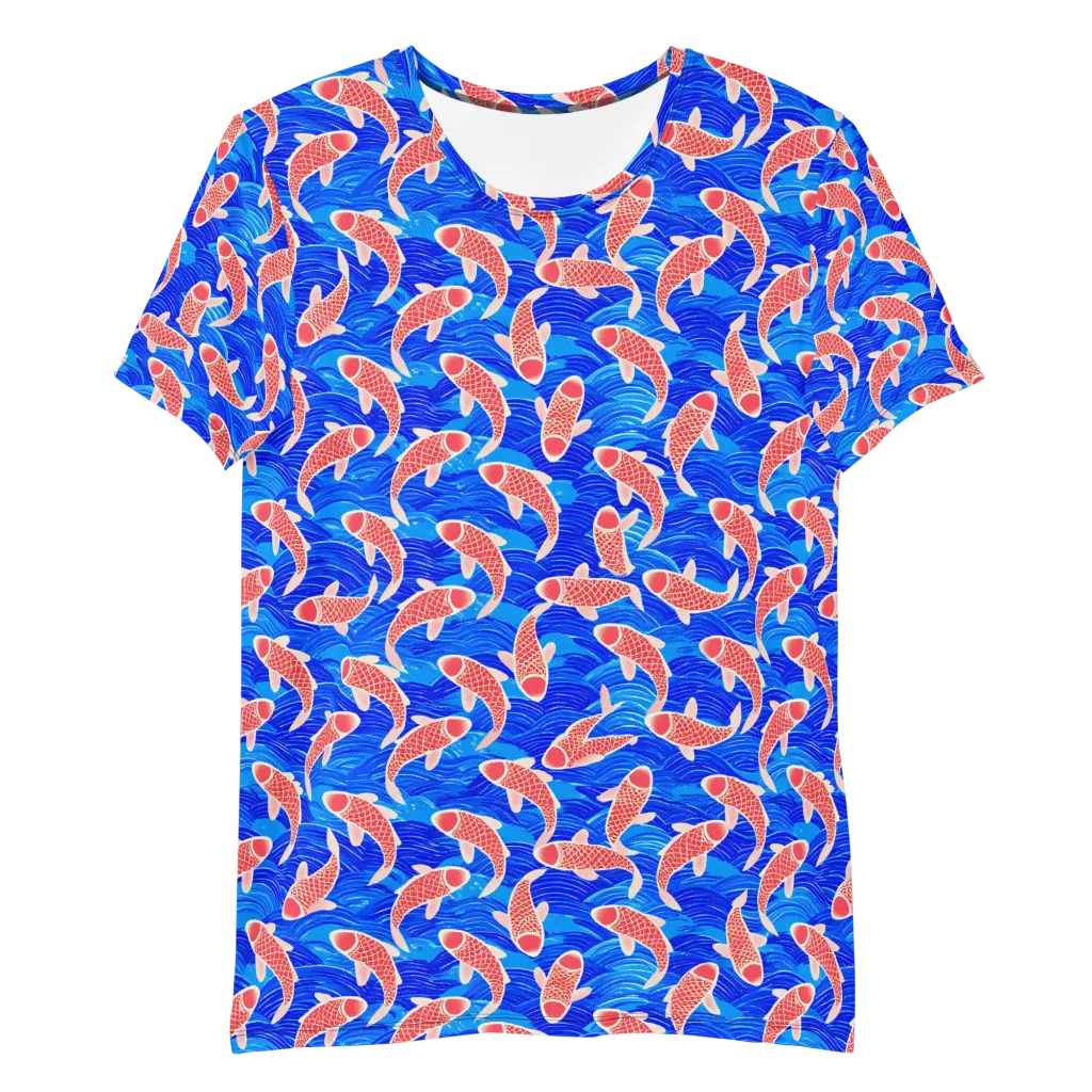 Cobalt Current on Men's Athletic T-Shirt — Front