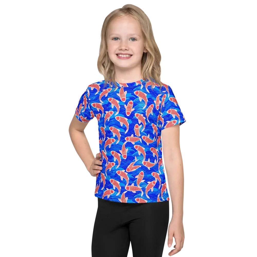 Cobalt Current on Kids Crew Neck T-Shirt — Front