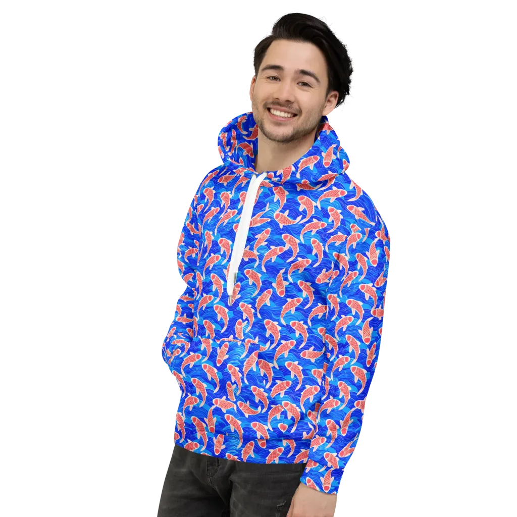 Cobalt Current on Hoodie — Left