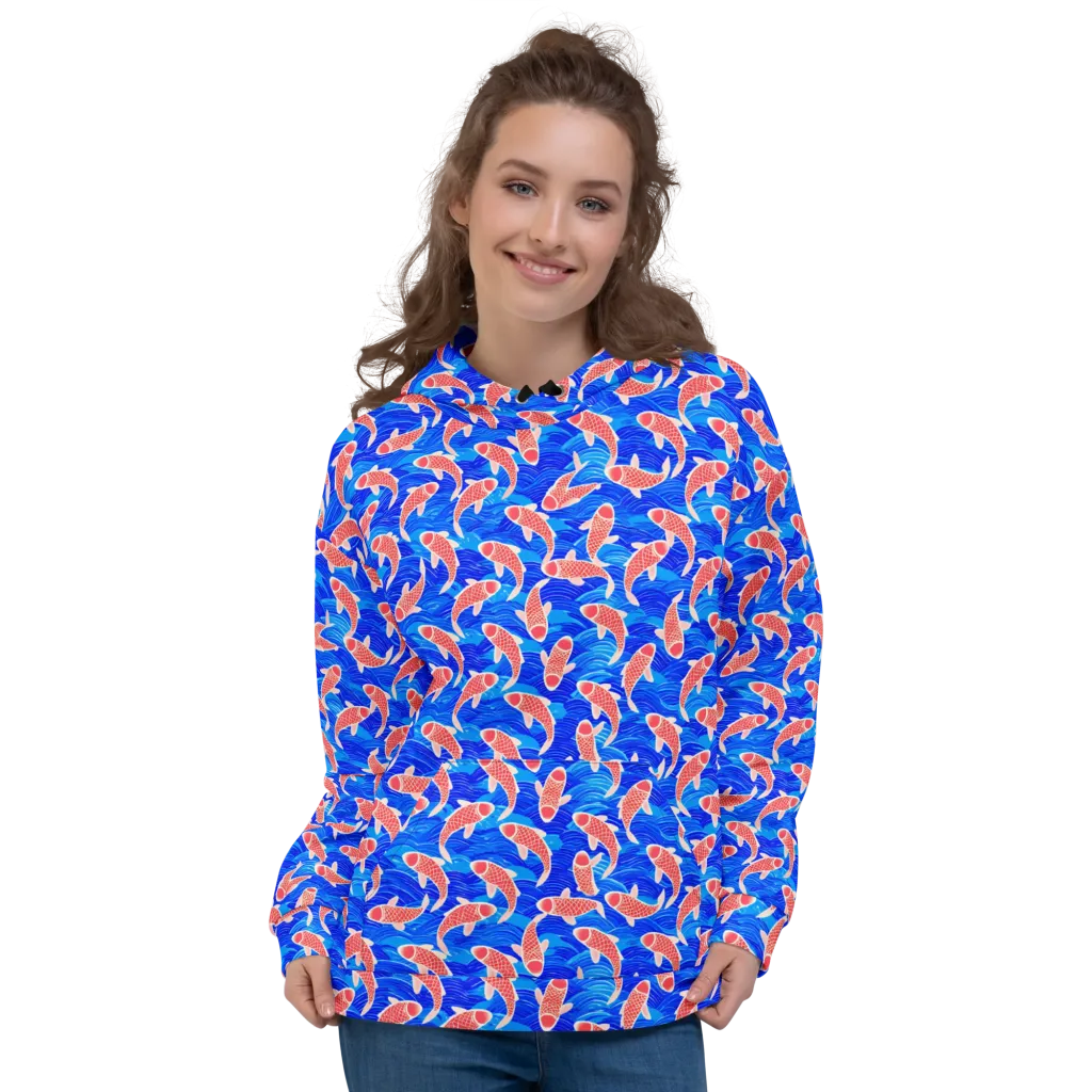 Cobalt Current on Hoodie — Front