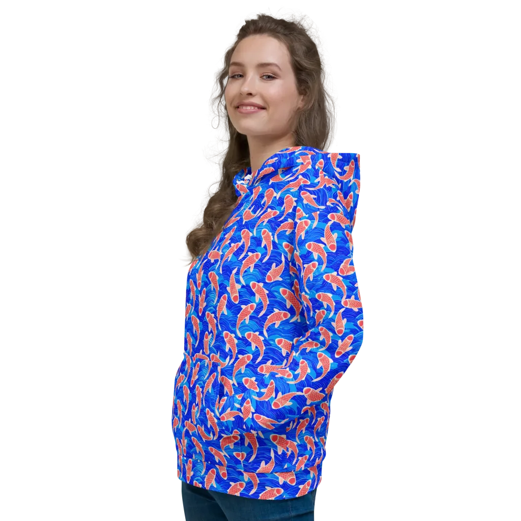 Cobalt Current on Hoodie — Left