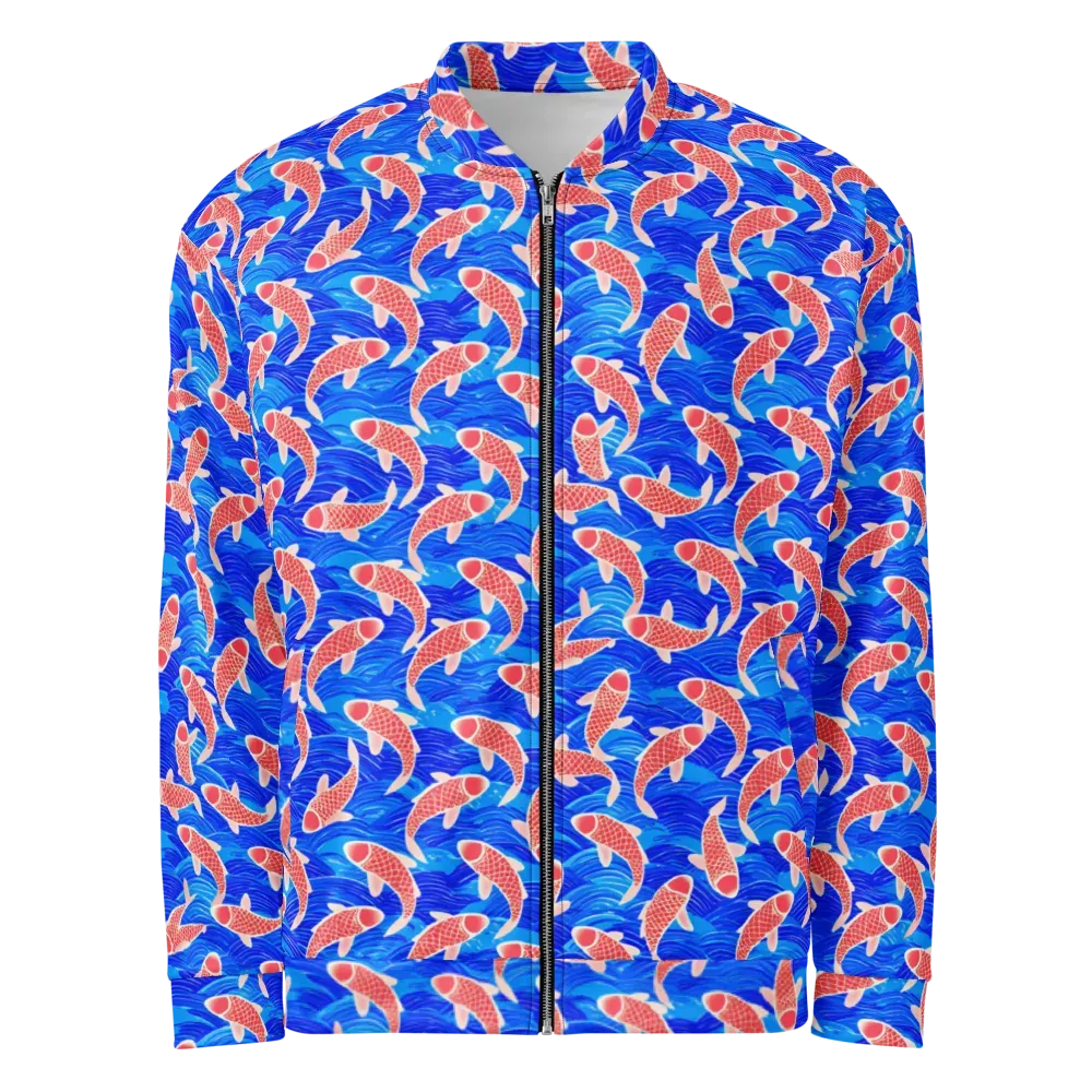 Cobalt Current on Bomber Jacket — Front