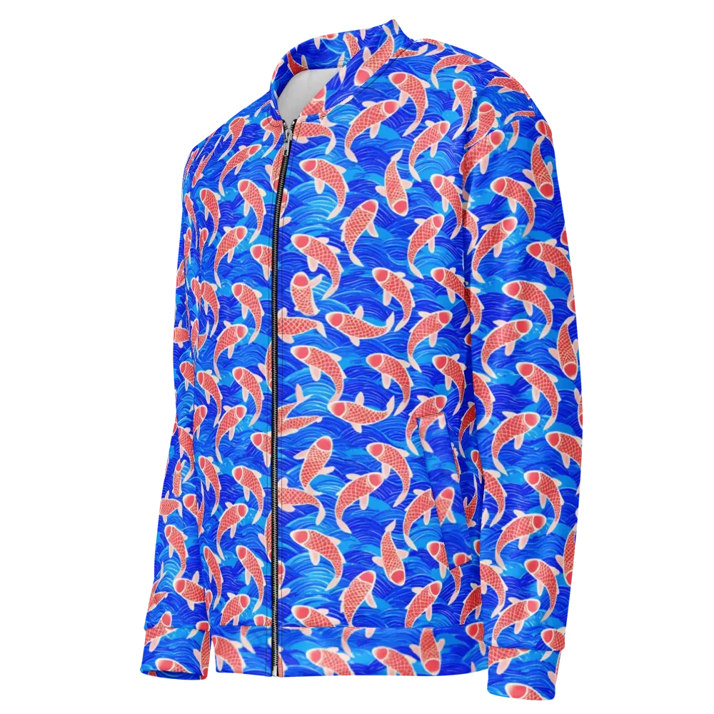 Cobalt Current on Bomber Jacket — Left Front