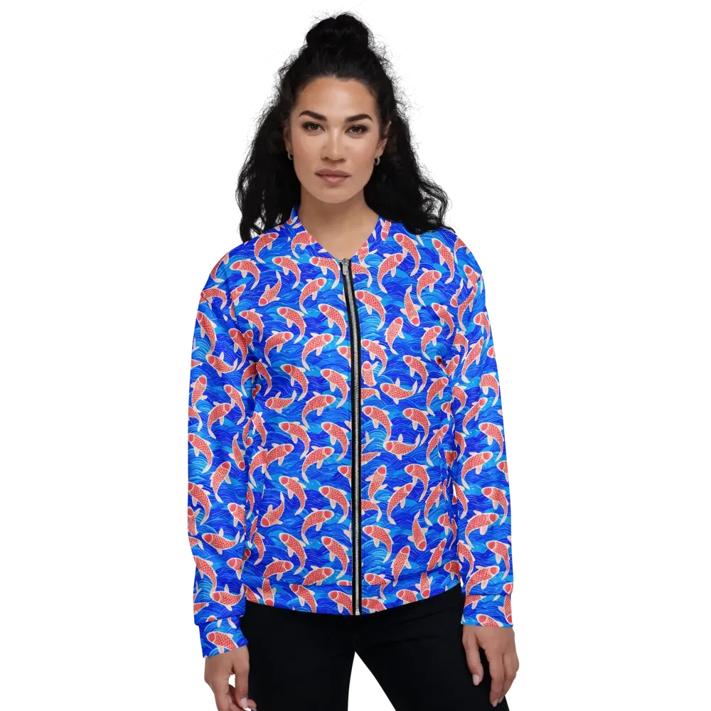 Cobalt Current on Bomber Jacket — Front