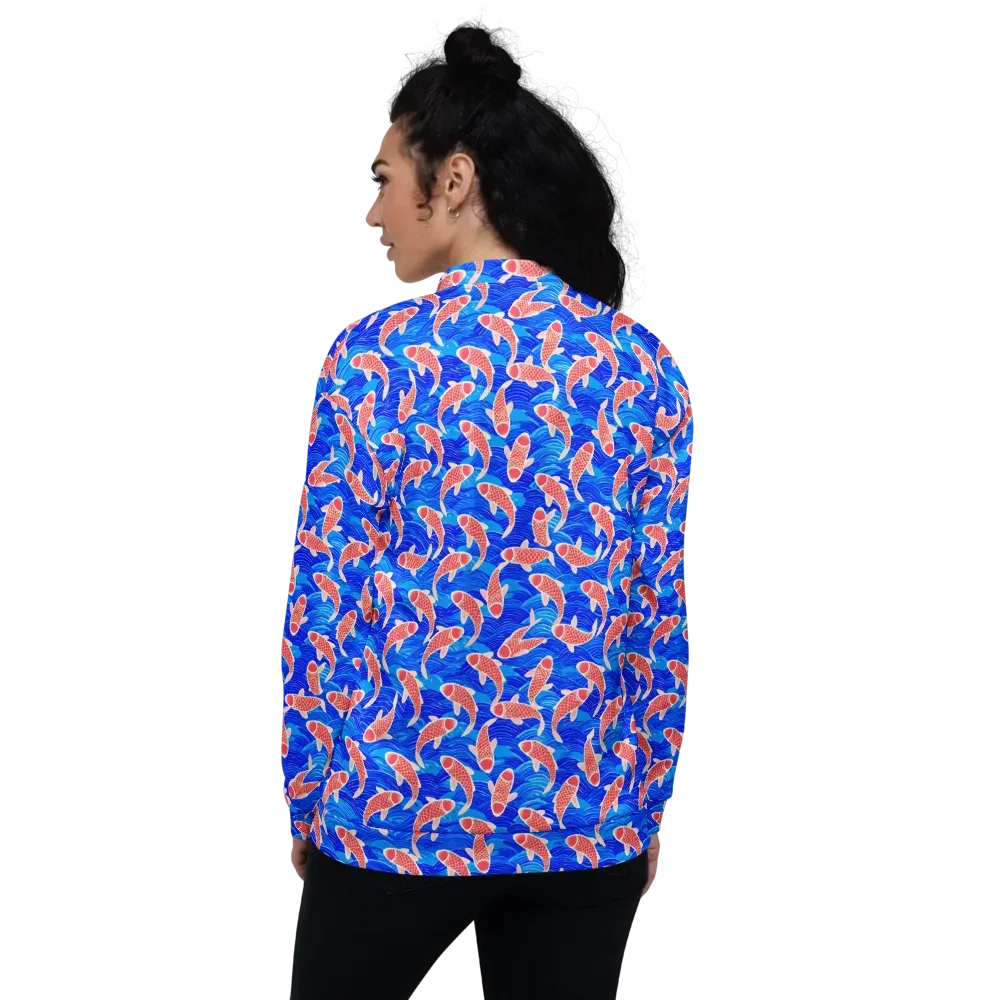 Cobalt Current on Bomber Jacket — Back