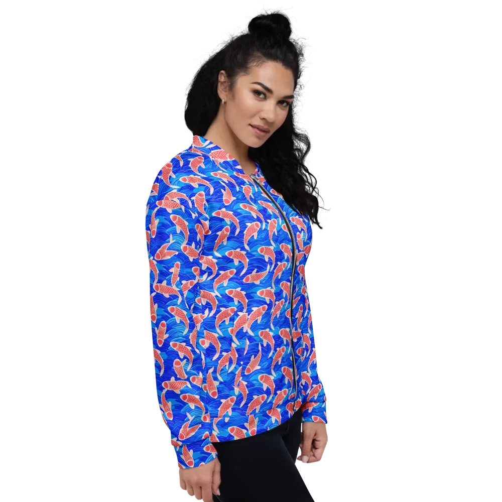 Cobalt Current on Bomber Jacket — Right
