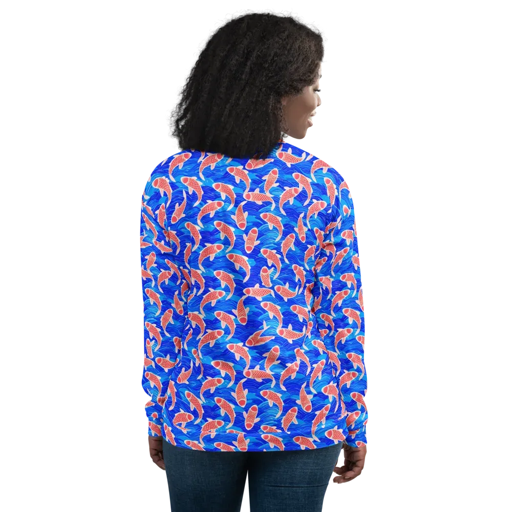 Cobalt Current on Bomber Jacket — Back