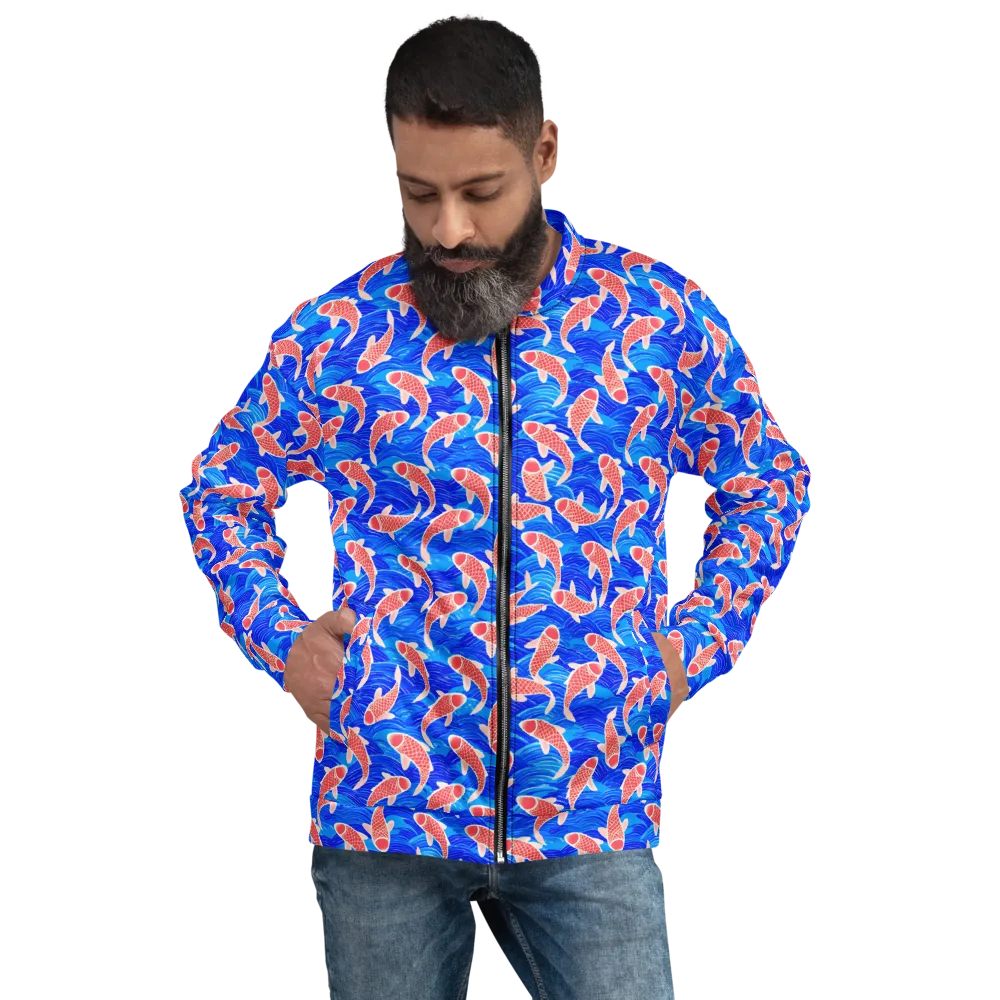 Cobalt Current on Bomber Jacket — Front