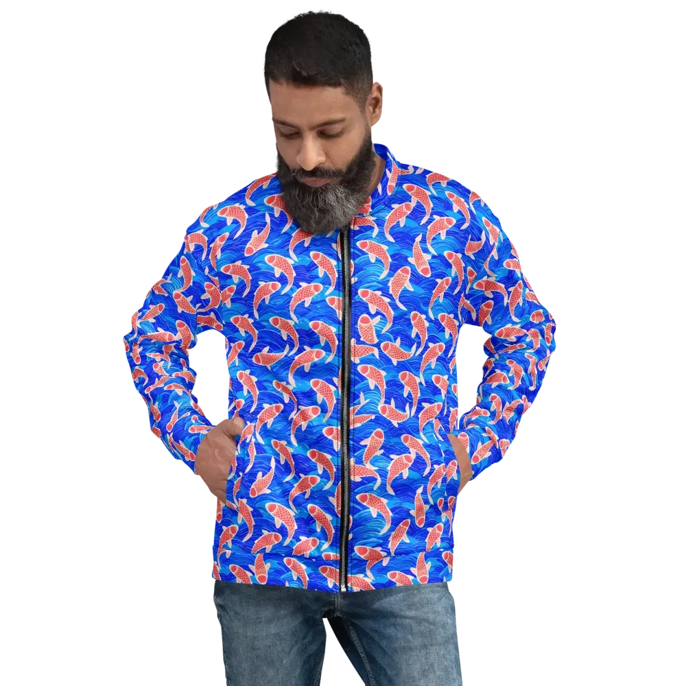 Cobalt Current on Bomber Jacket — Front
