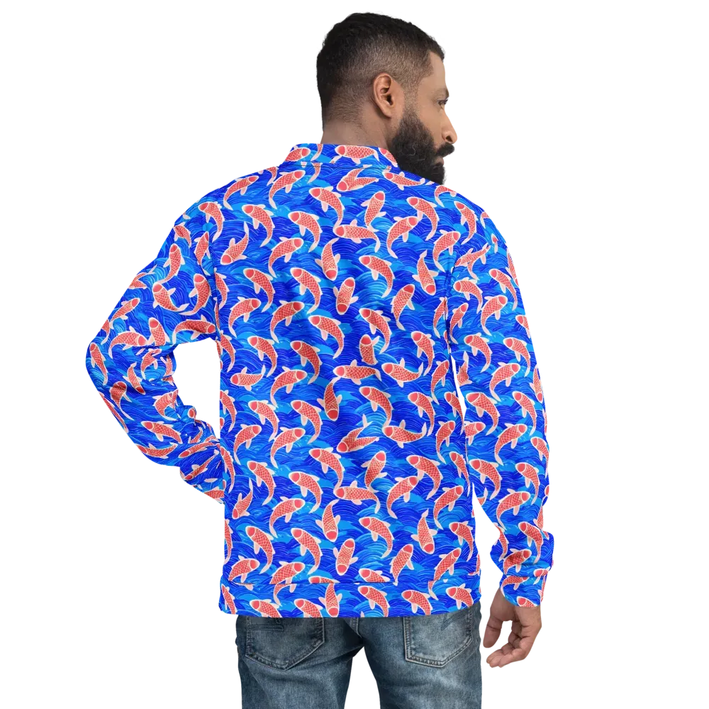 Cobalt Current on Bomber Jacket — Back