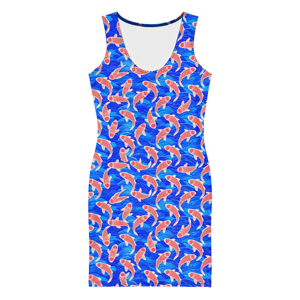 Cobalt Current on Bodycon Dress — Front