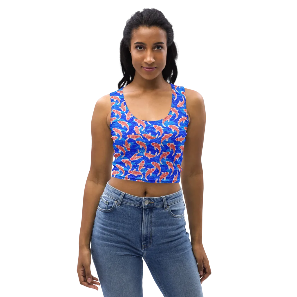 Cobalt Current on Crop Top — Front