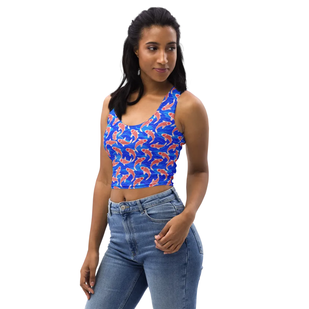 Cobalt Current on Crop Top — Left Front