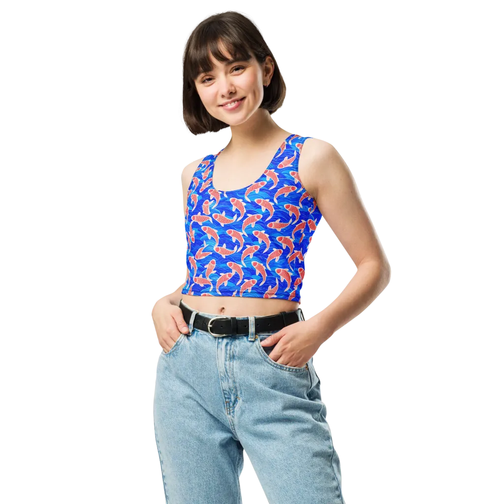 Cobalt Current on Crop Top — Front