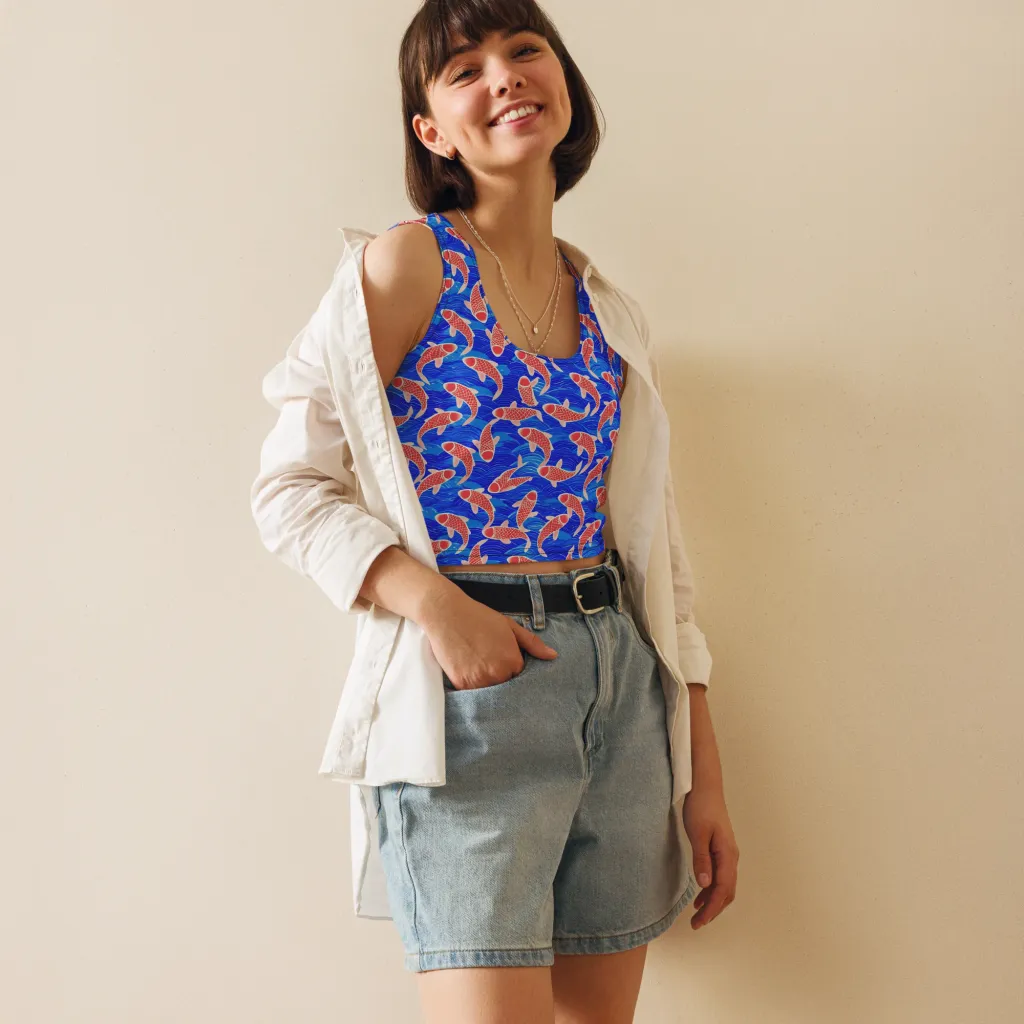 Cobalt Current on Crop Top — Front