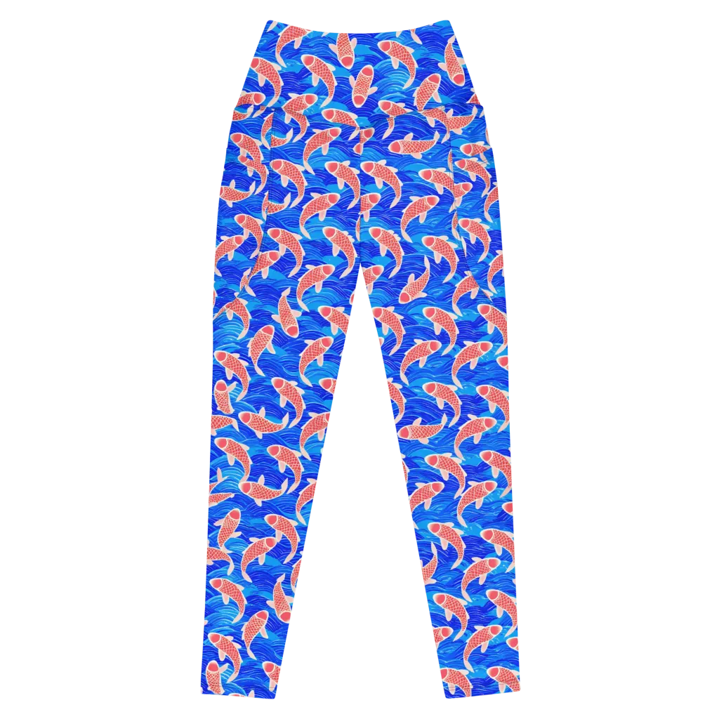Cobalt Current on Leggings with Pockets — Front